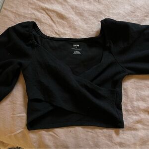 Maeve black crop top XS